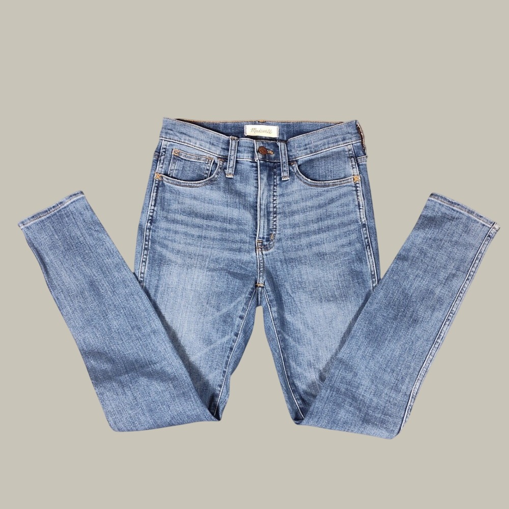Madewell 10 High-Rise Skinny Jeans Blue Medium Wash Denim Womens Size 25